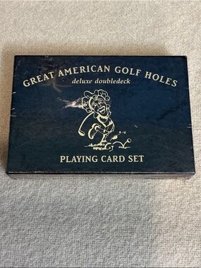 THE GREAT. Navy and Gold 'Great American Golf Holes' Playing Cards